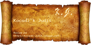 Kocsák Judit névjegykártya
